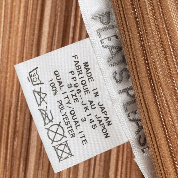 Pleats Please Issey Miyake Gold Open-Front Cardigan - Picture 6 of 7